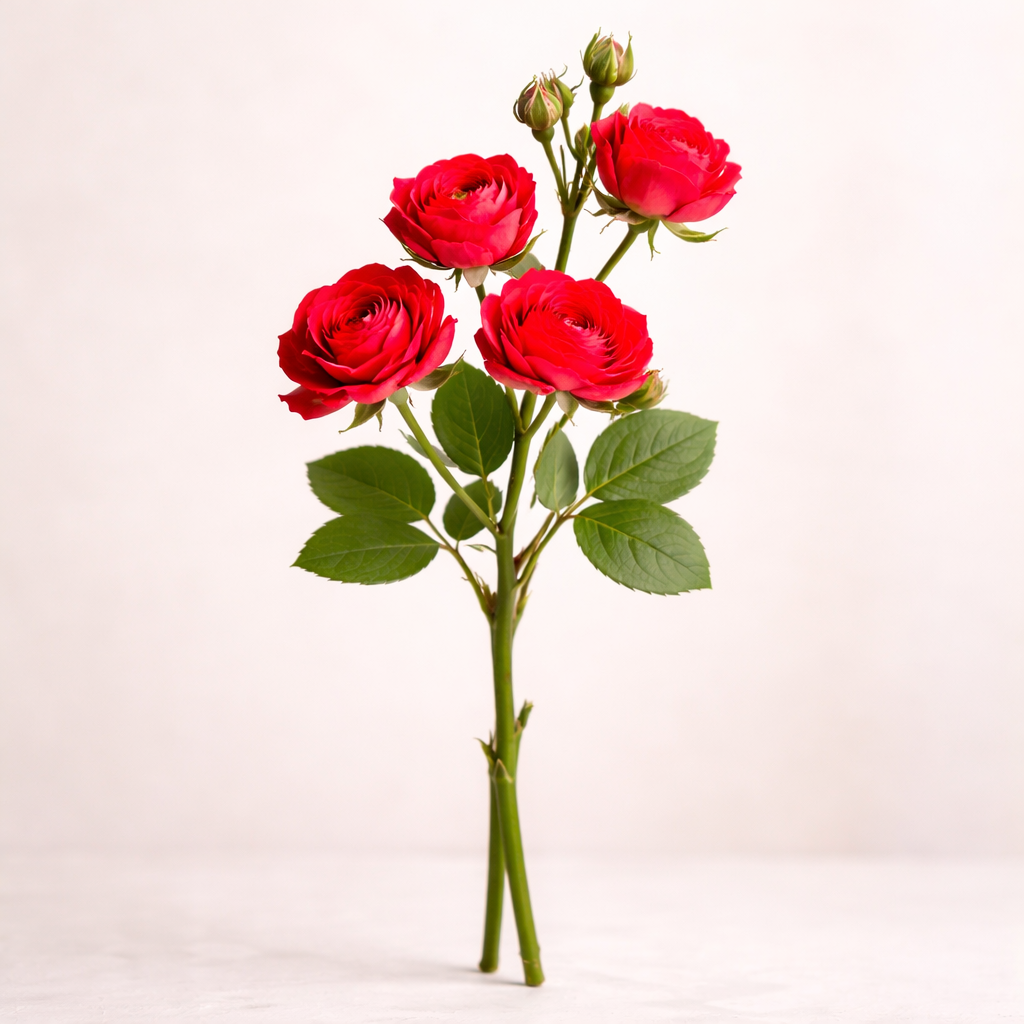 Red Spray Roses – Soft Romance (Per Stem)