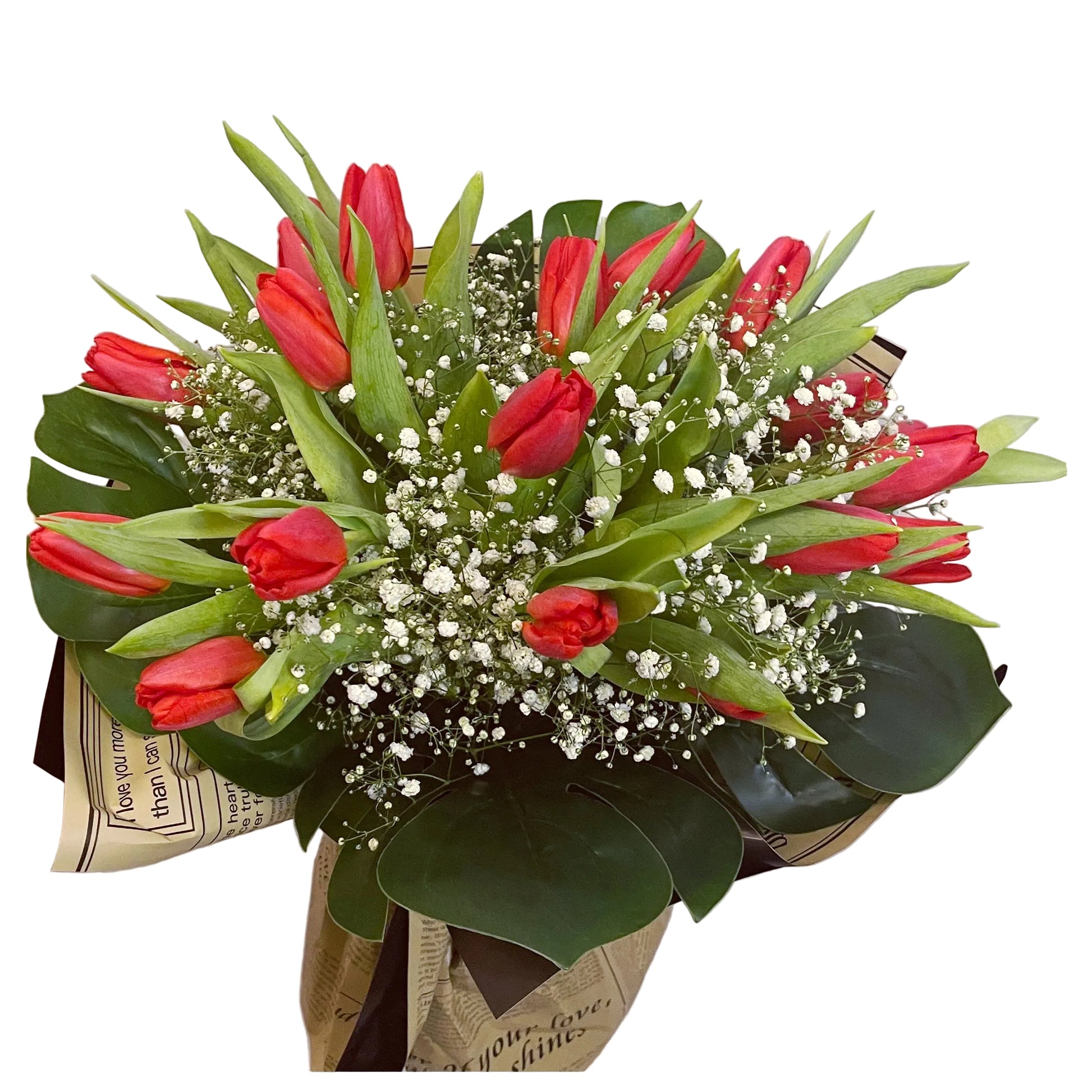Red Rapture Bouquet – Blue Flowers UAE